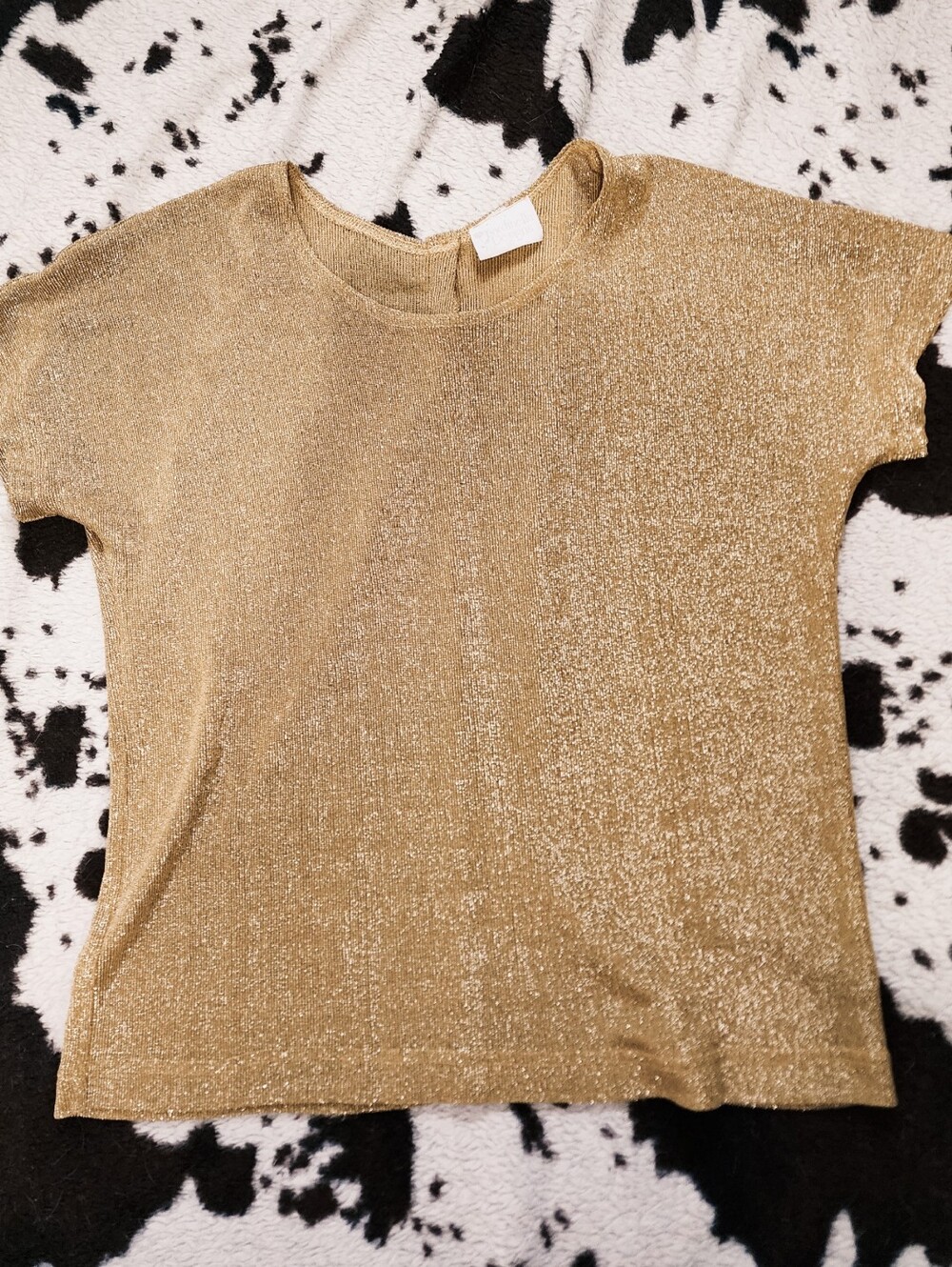 WOMEN'S 80'S SWEATER - GOLD SHIMMER